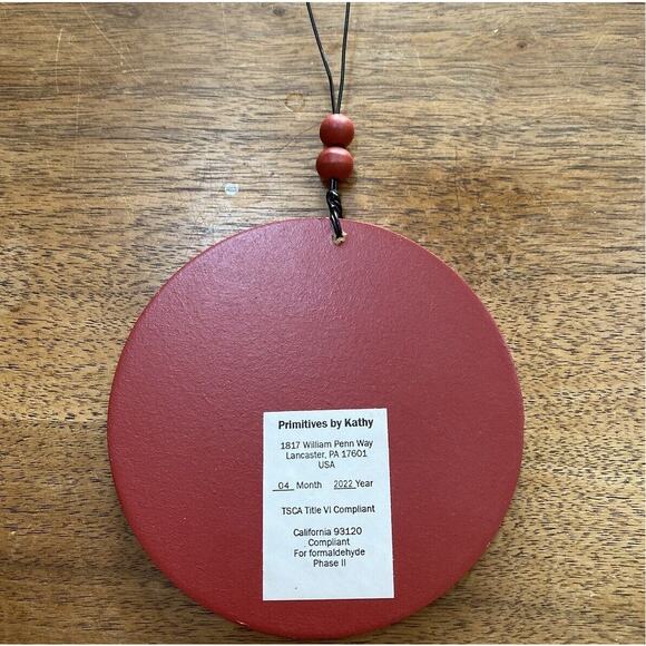 Bird "Joy" Christmas Holiday Ornament Gift Tag Primitives Country Farmhouse Wood - Picture 3 of 4